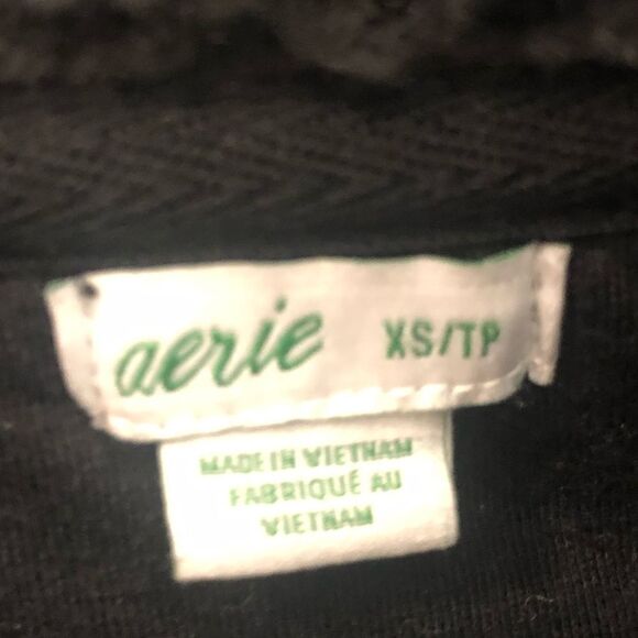 Aerie black soft king sleeve fleece like pullover sweater sweatshirt - Picture 6 of 10